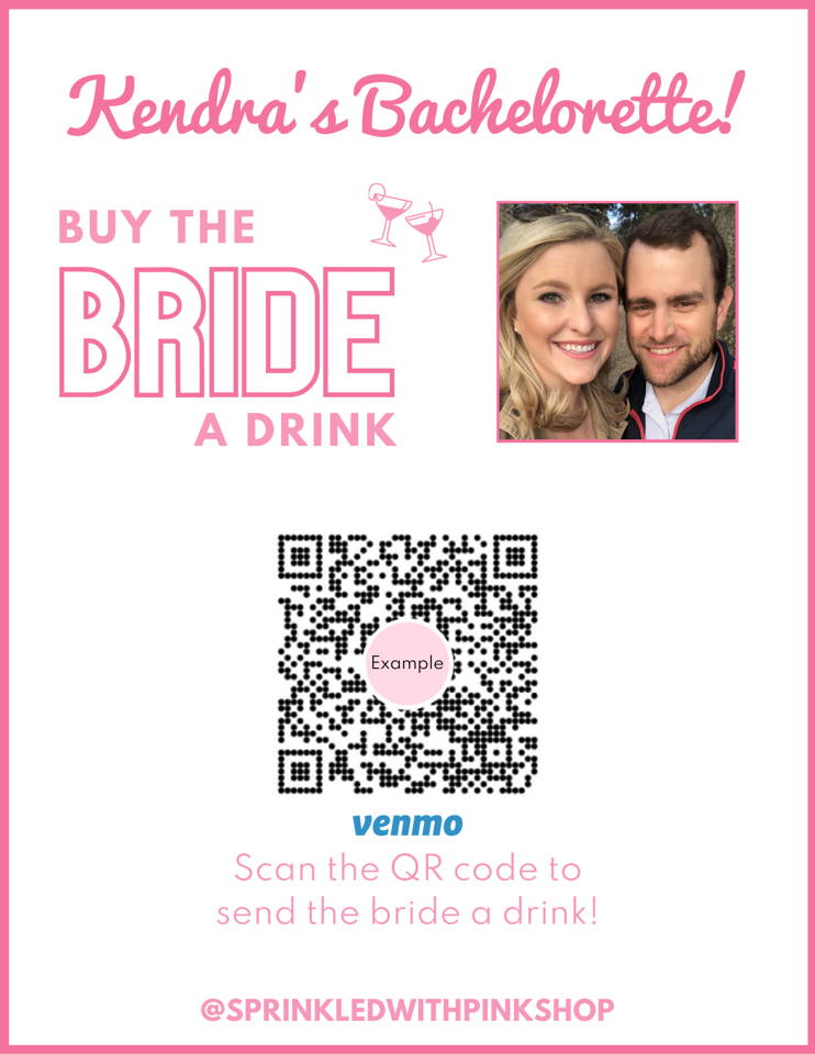 How-To: Buy the Bride a Drink Sticker Template - Sprinkled With Pink